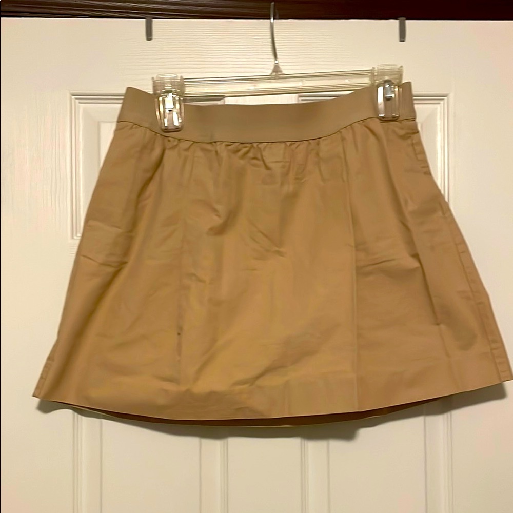 J. Crew Skirt Size 14 Tan Elastic Waist